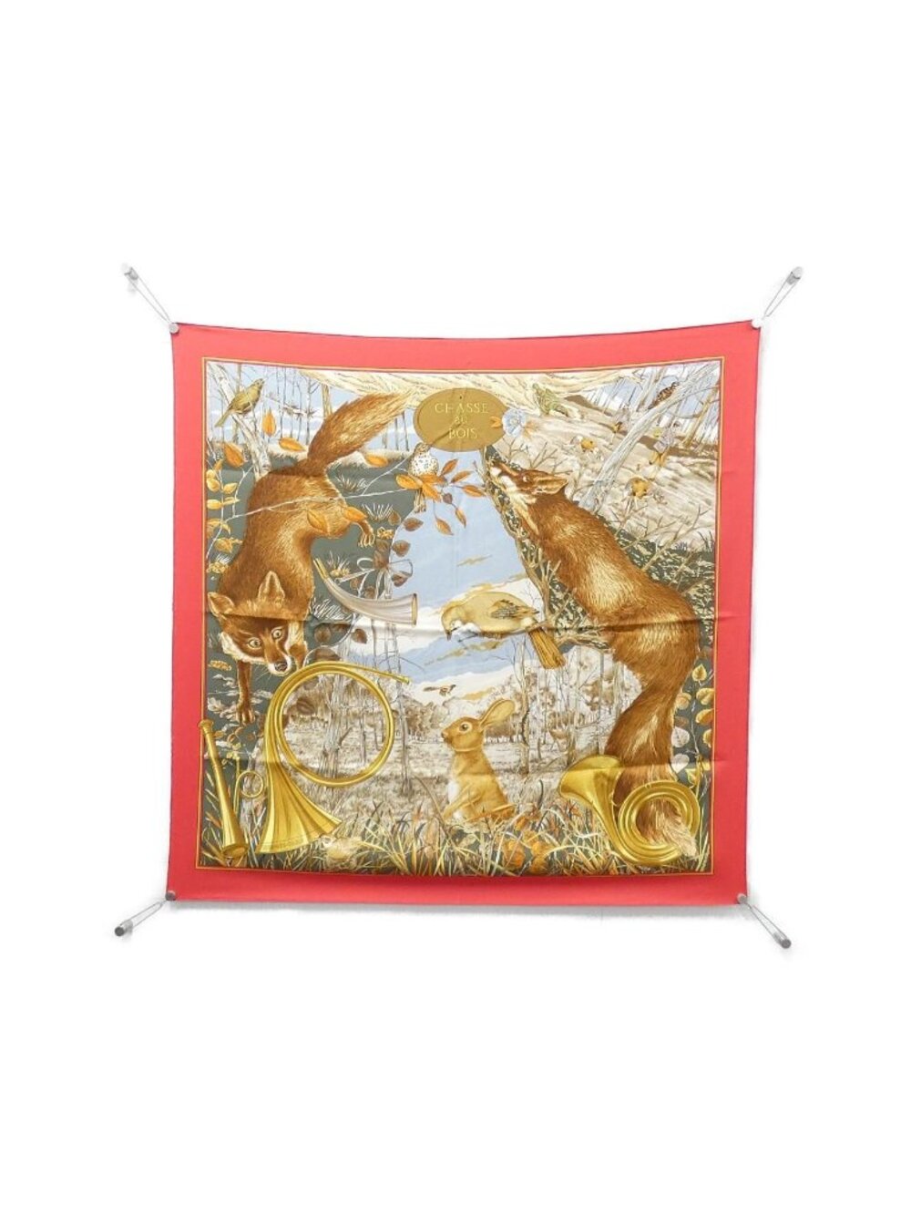 Hermes Chase AU Bois Carre Scarf
